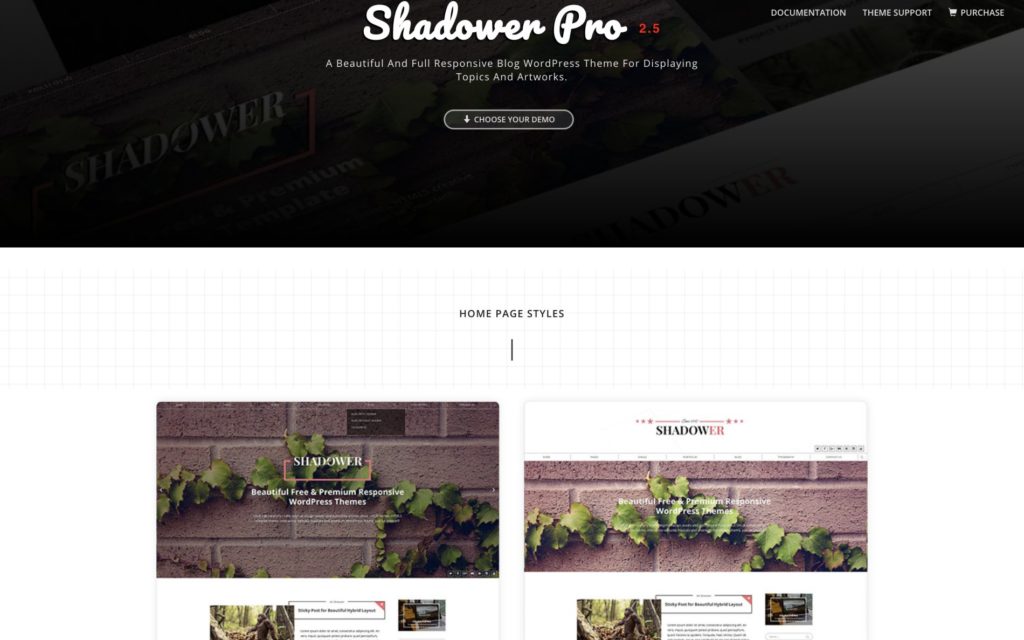 Shadower Pro theme